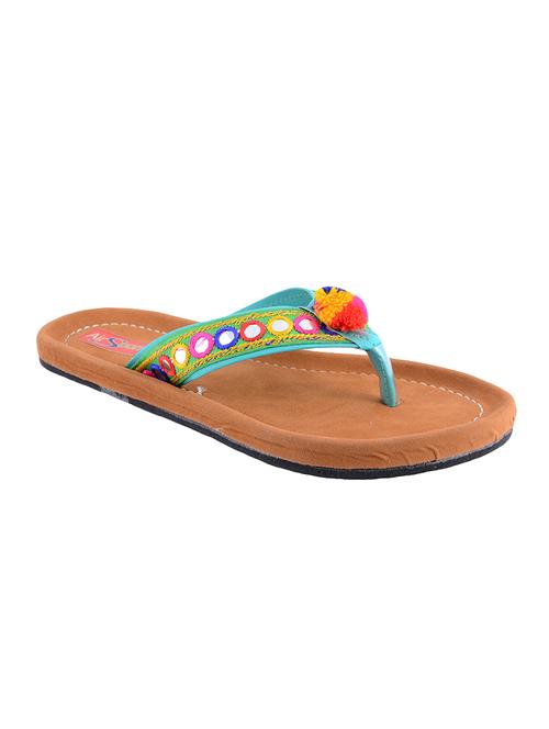 blue ethnic toe separator  sandals - 14924746 - Very Small Image - 1