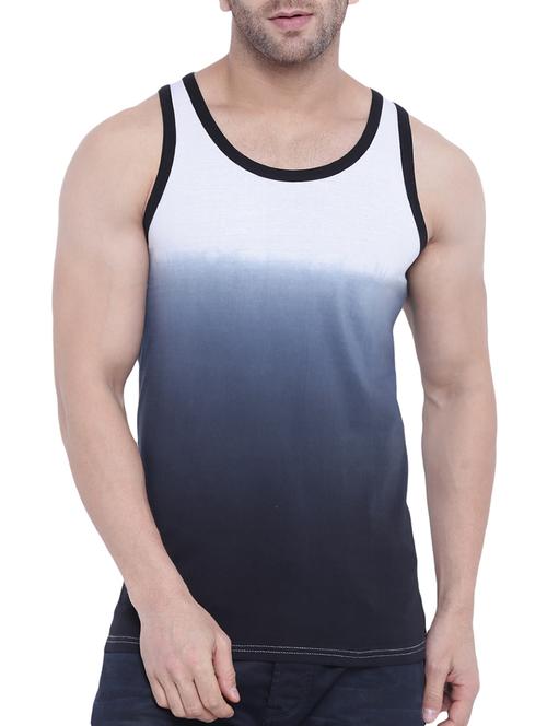 blue cotton blend vest - 14926511 - Very Small Image - 1