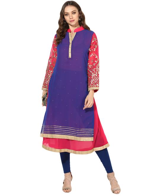women's layered kurta - 14929011 - Very Small Image - 1