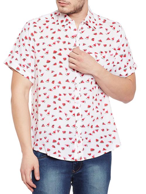 white polyester casual shirt - 14929416 - Very Small Image - 1