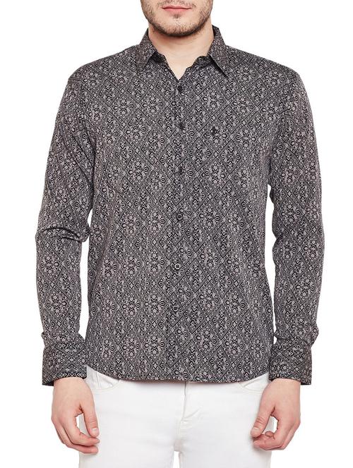 black polyester casual shirt - 14929422 - Very Small Image - 1