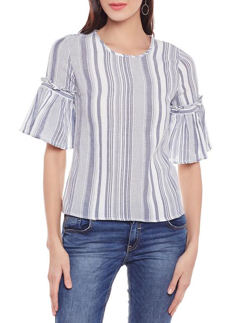 white striped cotton top - 14929447 - Very Small Image - 1