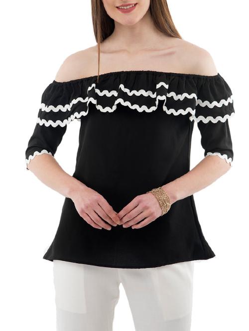 women's ruffle off shoulder top - 14930596 - Very Small Image - 1