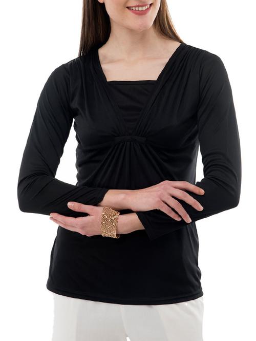 women's straight square neck top - 14930605 - Very Small Image - 1