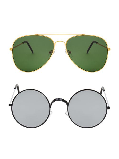 abner combo of aviator & round sunglases - 14930884 - Very Small Image - 1