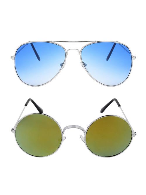 abner combo of aviator & round sunglases - 14930896 - Very Small Image - 1