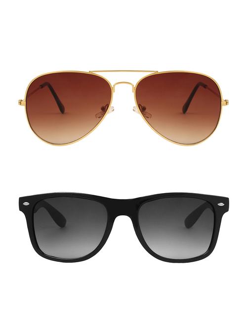 abner combo of aviator & wayfarer sunglases - 14930920 - Very Small Image - 1