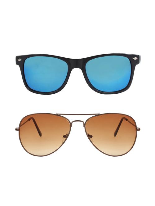 abner wayfarer, aviator sunglasses (blue, brown) - 14931112 - Very Small Image - 1