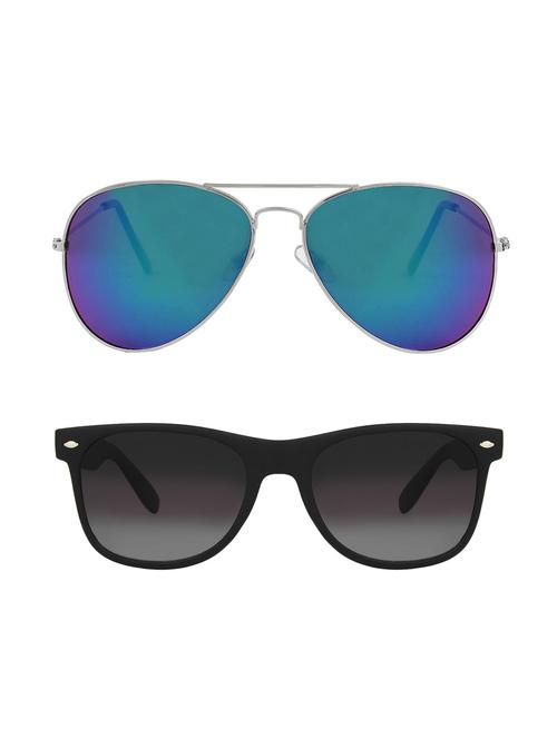 abner aviator, wayfarer sunglasses (blue, black) - 14931136 - Very Small Image - 1