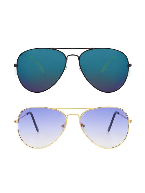 abner aviator, aviator sunglasses (blue, blue) - 14931141 - Very Small Image - 1