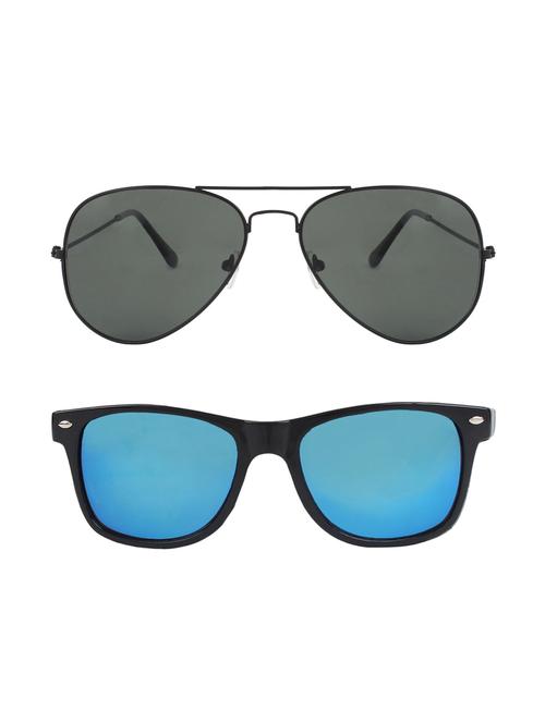 abner aviator, wayfarer sunglasses (black, blue) - 14931163 - Very Small Image - 1