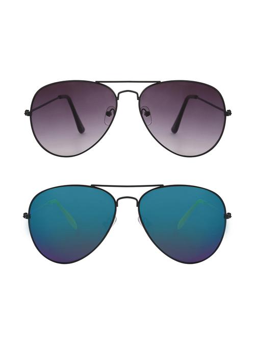 abner aviator, aviator sunglasses (black, blue) - 14931198 - Very Small Image - 1