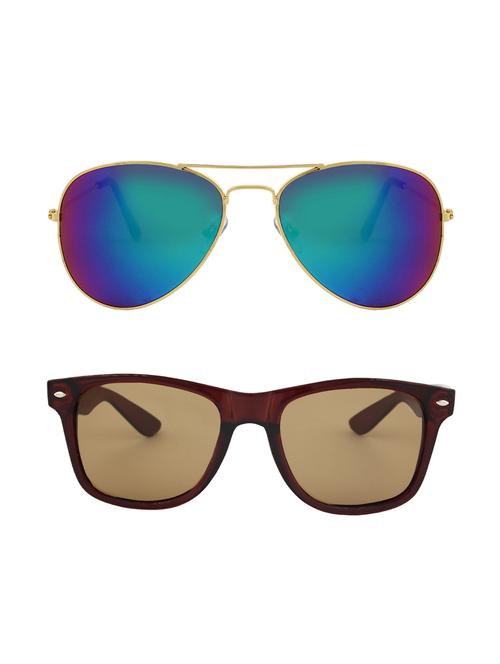 abner aviator, wayfarer sunglasses (blue, brown) - 14931222 - Very Small Image - 1