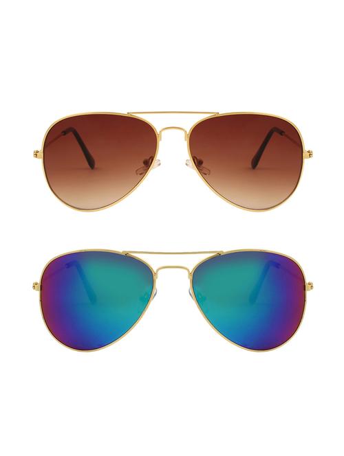 abner aviator, aviator sunglasses (brown, blue) - 14931231 - Very Small Image - 1