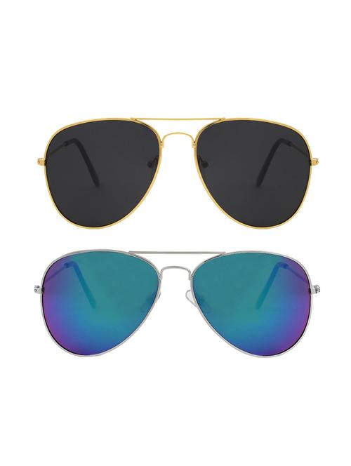 abner aviator, aviator sunglasses (black, blue) - 14931237 - Very Small Image - 1
