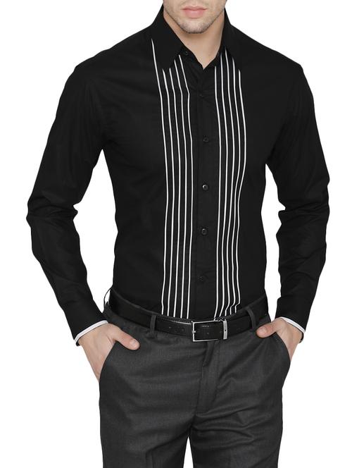 black cotton casual shirt - 14933273 - Very Small Image - 1