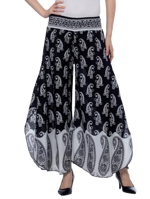 black printed cotton palazzo - 14936731 - Very Small Image - 1