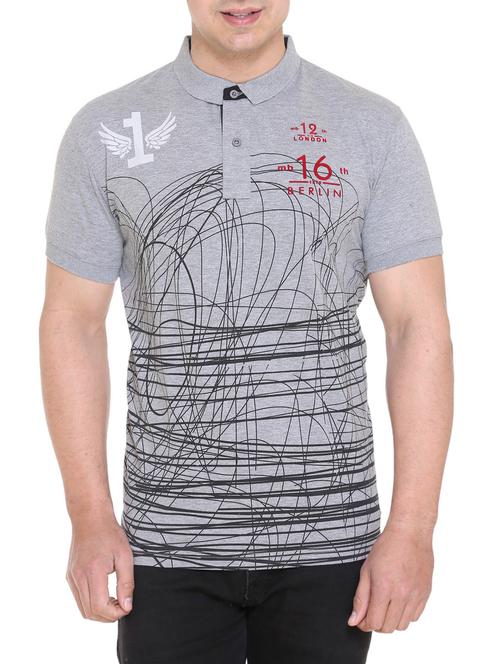 grey cotton all over print t-shirt - 14936792 - Very Small Image - 1