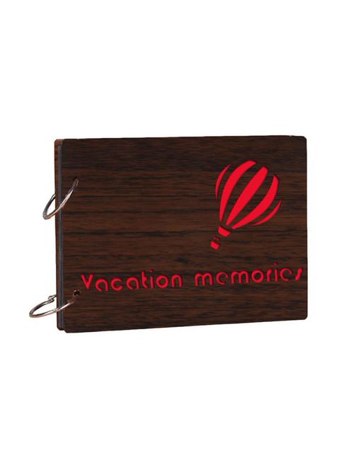 wooden "vacation memories" brown photo album - 14941684 - Very Small Image - 1