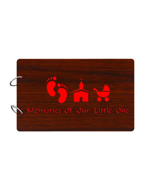 "memories of our little one"wooden brown photo album - 14941707 - Very Small Image - 1