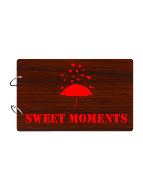 "sweet moments"wooden brown photo album - 14941718 - Very Small Image - 1