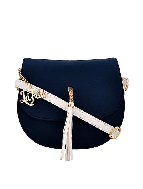 blue leatherette  regular sling bag - 14941794 - Very Small Image - 1