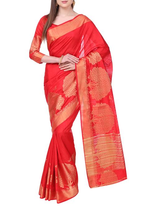 conversational motif woven saree with blouse - 14942136 - Very Small Image - 1