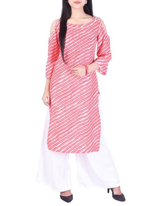 pink cotton straight kurta - 14942367 - Very Small Image - 1