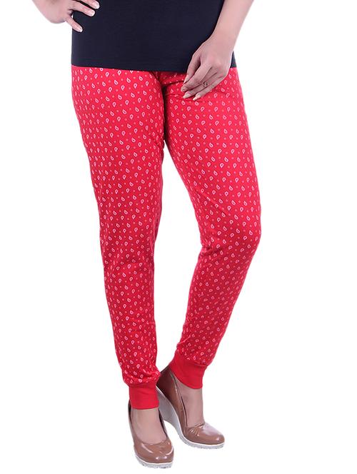 red printed cotton legging - 14942648 - Very Small Image - 1