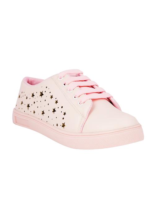 pink fabric laceup sneakers - 14945130 - Very Small Image - 1