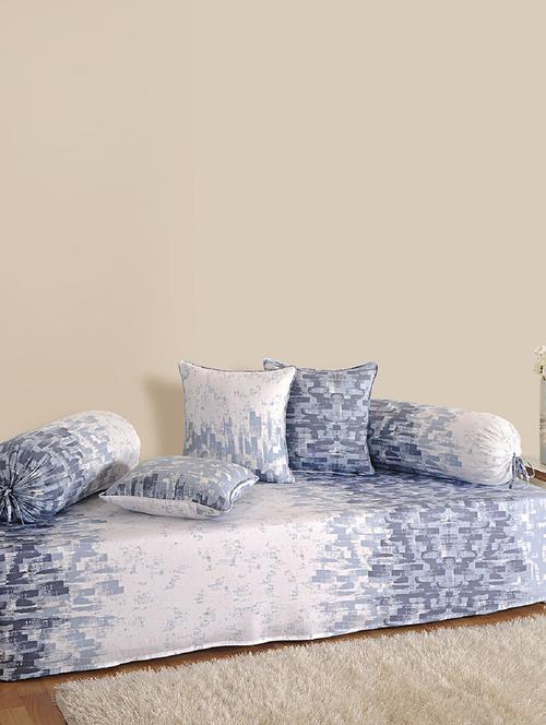 abstract diwan set with bolster and cushion covers (set of 6) - 14945287 - Very Small Image - 1