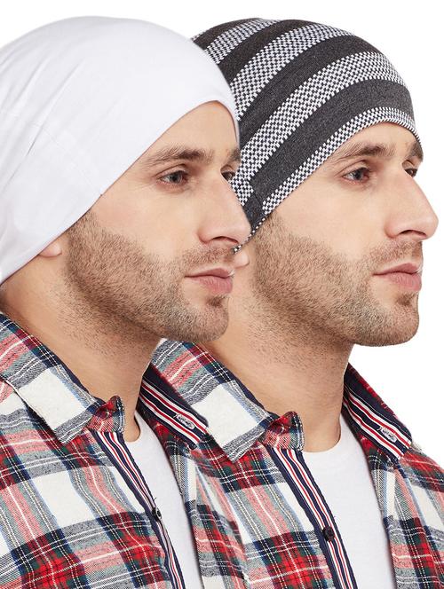 multi colored cotton beanies cap - 14945684 - Very Small Image - 1