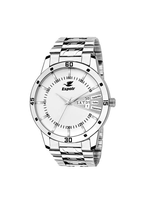 espoir analog white day and date dial men's watch sam-white - 14946090 - Very Small Image - 1