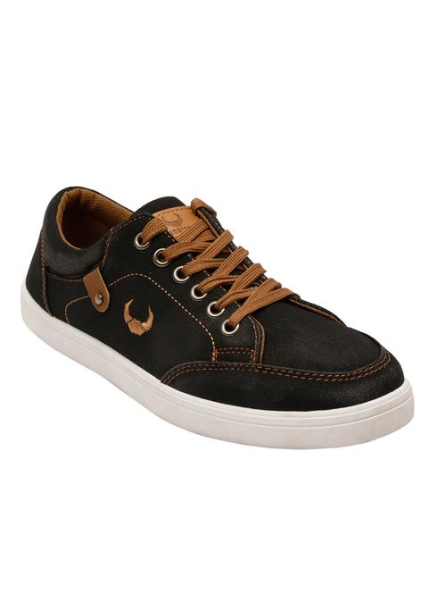 black canvas lace up sneaker - 14946339 - Very Small Image - 1