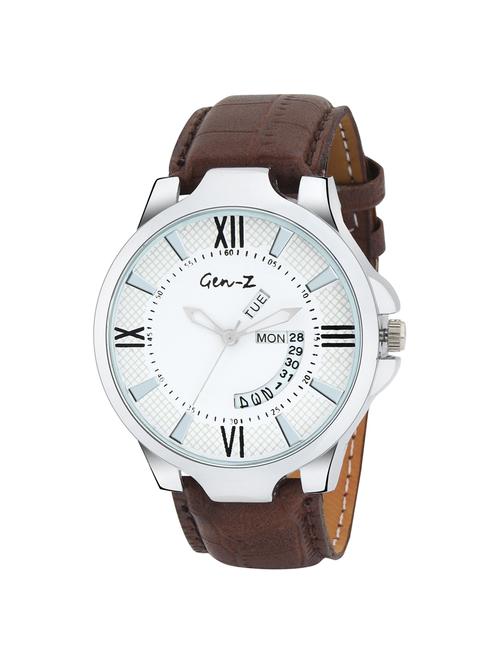 gen z brown day and date watch genz-sn-dd-0006 - 14946653 - Very Small Image - 1