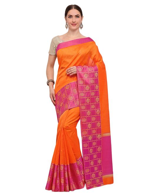 conversational bordered saree with blouse - 14947051 - Very Small Image - 1