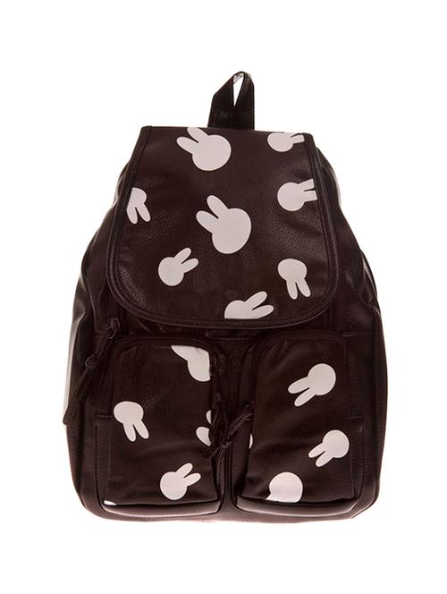 black leatherette  regular backpack - 14947820 - Very Small Image - 1