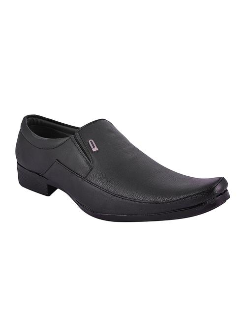 black leatherette formal slip on - 14948364 - Very Small Image - 1