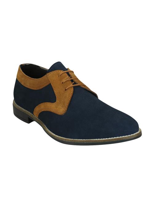 navy suede lace-up derby - 14948449 - Very Small Image - 1