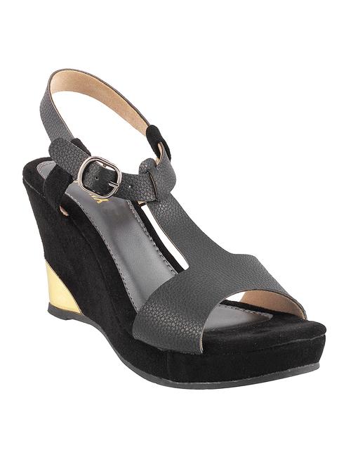 black ankle  strap wedge - 14949309 - Very Small Image - 1