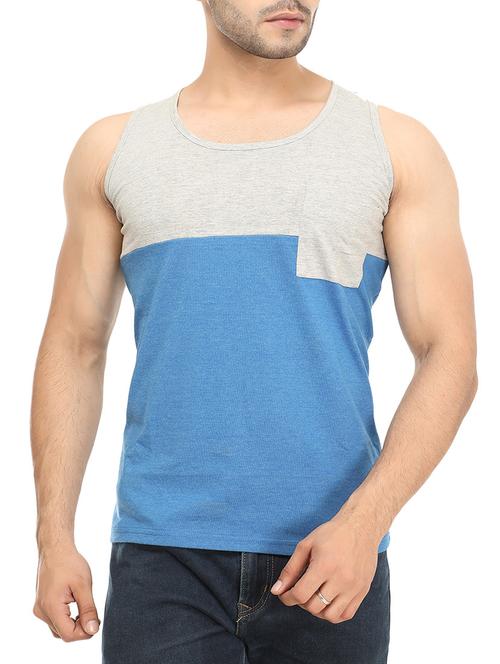 blue cotton pocket  t-shirt - 14950485 - Very Small Image - 1