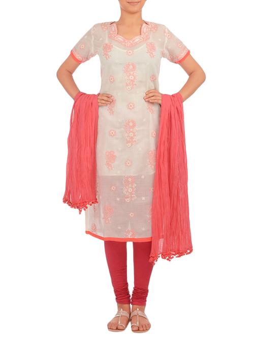 white cotton straight kurta - 14950520 - Very Small Image - 1