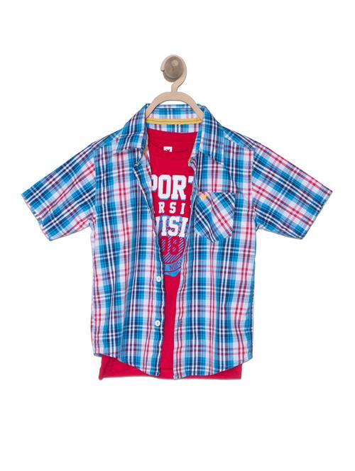 blue cotton shirt - 14951610 - Very Small Image - 1