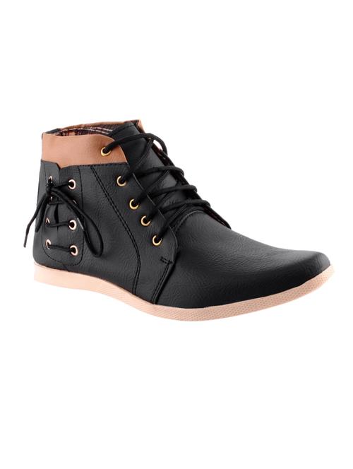 black leatherette low ankle boot - 14953255 - Very Small Image - 1