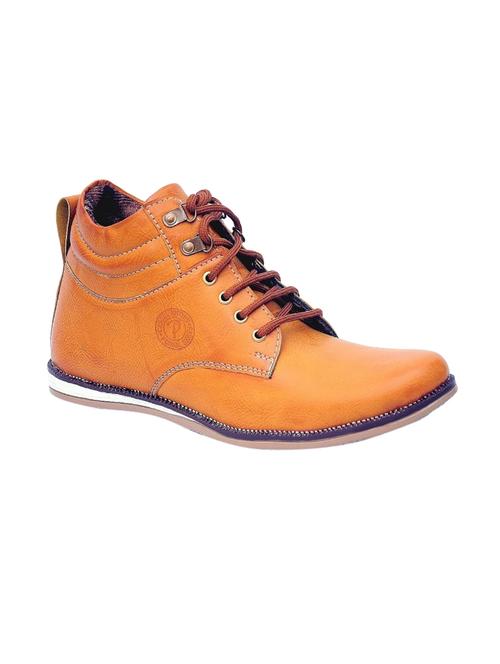 tan leatherette low ankle boot - 14953262 - Very Small Image - 1