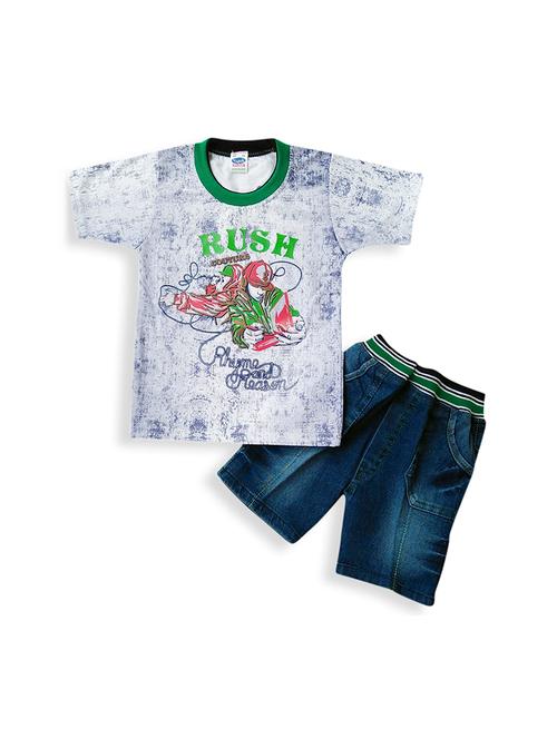 blue cotton shorts set - 14954217 - Very Small Image - 1