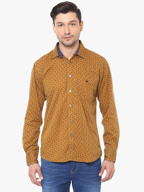 brown cotton casual shirt - 14955085 - Very Small Image - 1