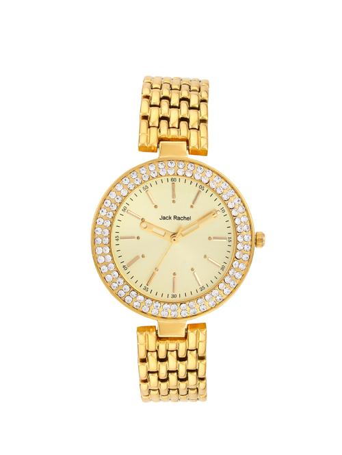 jack rachel golden studded dial analog women's wrist watch - 14957093 - Very Small Image - 1