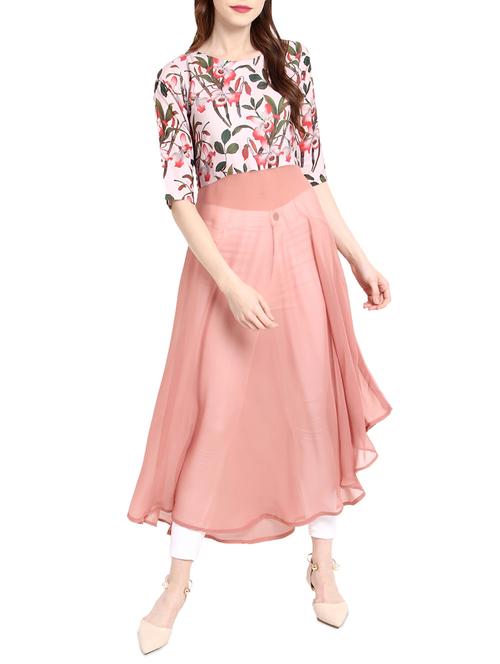 flared transy printed kurta - 14959047 - Very Small Image - 1