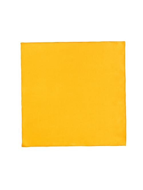 yellow  silk pocketsquare - 14960184 - Very Small Image - 1